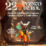 22° Evento de Rol, sábado 17 de octubre en Taller Café, con Uluka el Monje